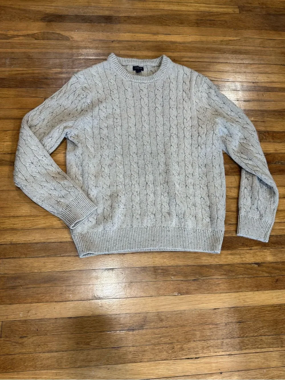 J. Crew Men's Classic Cable Knit Crewneck Sweater